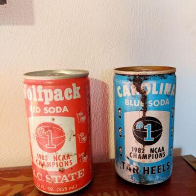 Vintage unopened soda cans