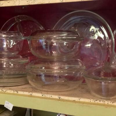 All sorts of Pyrex dishes