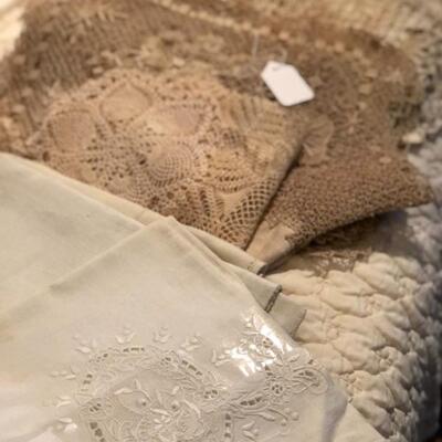 Beautiful lace trimmed linens