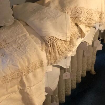 Lace trimmed linens