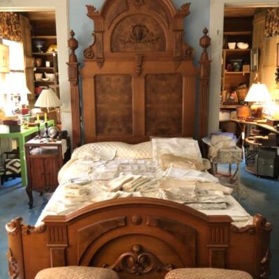 Victorian bed original to the house
