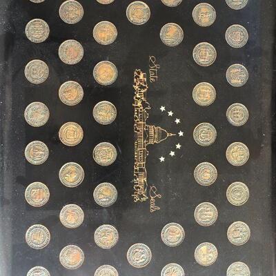 Mid Century Barware Couroc Serving Tray