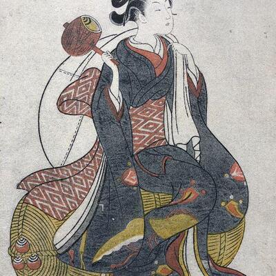 Vintage Japanese Lithograph