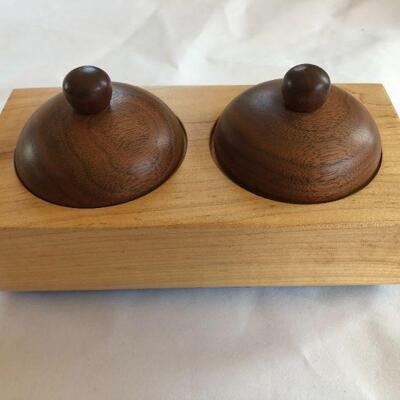 Vintage Wood Salt - Pepper - Sugar Container
