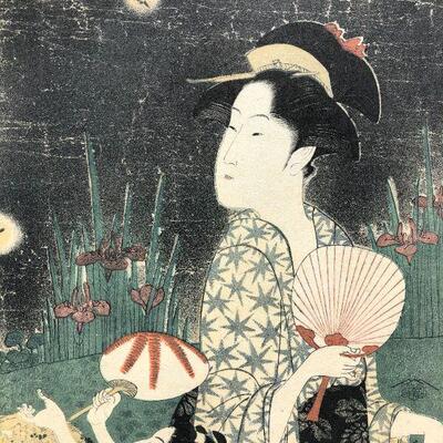 Vintage Japanese Lithograph