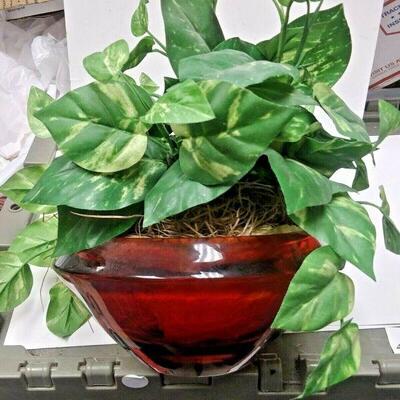 https://www.ebay.com/itm/124291246928	WL3081 VINTAGE RED GLASS BOWL WITH ARTIFICIAL PLANT ARRANGMENT		 Buy-it-Now 	 $25.00 
