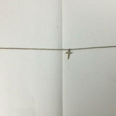 https://www.ebay.com/itm/124185087158	KB0156: Sterling Silver Cross Ankle Bracelet 10