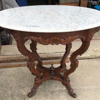 https://www.ebay.com/itm/114545284029	KG0073 Italian Marble Ovel Wooden Accent Table Pickup Only		Auction
