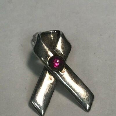 https://www.ebay.com/itm/114477705563	WL195 STERLING SILVER CANCER AWARENESS PIN WITH REAL PINK GEM		 Buy-it-Now 	 $20.00 

