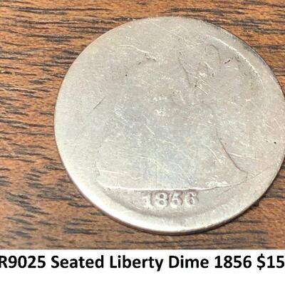 LAR9025 Seated Liberty Dime 1856 $15