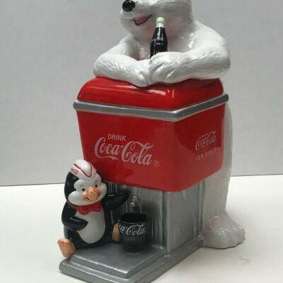 https://www.ebay.com/itm/114551960210	WL162 COCA COLA 2000 COOKIE JAR POLAR BEAR AND PENGUIN, NEVER USED		 OBO 	 $25.00 
