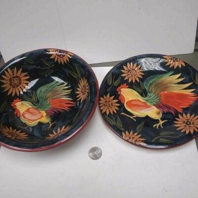 https://www.ebay.com/itm/114317815240	WL3060 USED VINTAGE PAINTED ART (chicken, rooster) MATCHING CERAMIC BOWL & PLAT		 Buy-it-Now...