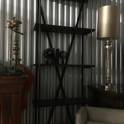 $175- 8 ft. Iron/ wood bookcase, adjustable shelves