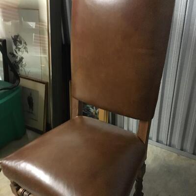 Leather  Accent Chair, Restoration Hardware 23x18Dx47H - $225