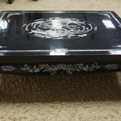 1101	BLACK LACQUER MOTHER OF PEARL COFFEE TABLE TOP IS 47 1/2 IN X 35 3/4 IN 15 IN H 	100	200	50	PLEASE PAY ATTENTION FOR DAILY ADDITIONS...