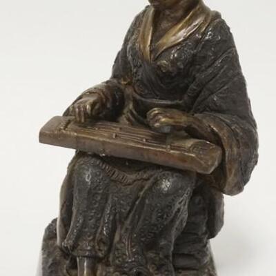 1096	BRONZE OF AN ASIAN WOMAN PLAYING MUSIC 9 1/4 IN H 	100	200	50	PLEASE PAY ATTENTION FOR DAILY ADDITIONS TO THIS SALE. PARTIAL UPLOADS...