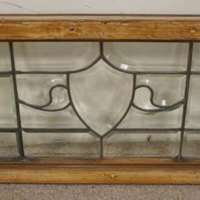 1059	LEAD BEVELED GLASS WINDOW, 39 1/4 IN WIDE X 15 1/2 IN	50	100	25	PLEASE PAY ATTENTION FOR DAILY ADDITIONS TO THIS SALE. PARTIAL...