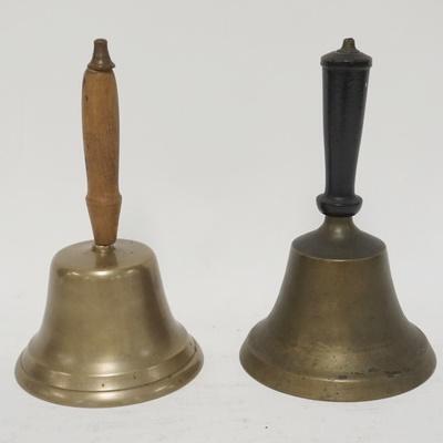1020	TWO ANTIQUE BRASS BELLS ALL ORIGINAL TALLEST IS 9 3/4 IN 	70	150	25	PLEASE PAY ATTENTION FOR DAILY ADDITIONS TO THIS SALE. PARTIAL...