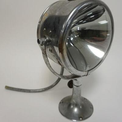 1069	ANTIQUE CHROME SEARCH LIGHT *HALF-MILE RAY*, 14 IN HIGH , THE PORTABLE LIGHT CO, NY	75	150	50	PLEASE PAY ATTENTION FOR DAILY...