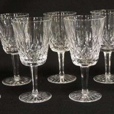 1053	NINE SIGNED WATERFORD CUT CRYSTAL COBLETS. 7 IN H 	50	100	25	PLEASE PAY ATTENTION FOR DAILY ADDITIONS TO THIS SALE. PARTIAL UPLOADS...