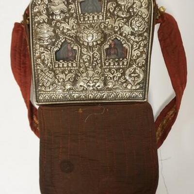 1044	BUDDHIST RELIGIOUS ARTIFACT W/ SILVER COVER IN AN EMBROIDERED CASE 7 IN X 9 1/2 IN 3 1/2 IN DEEP 	100	200	50	PLEASE PAY ATTENTION...