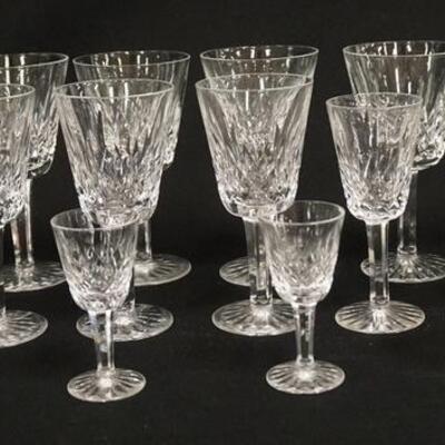 1054	17 PIECES OF WATERFORD CUT CRYSTAL FOUR SIZES TALLEST IS 5 3/4 IN 	70	150	25	PLEASE PAY ATTENTION FOR DAILY ADDITIONS TO THIS SALE....