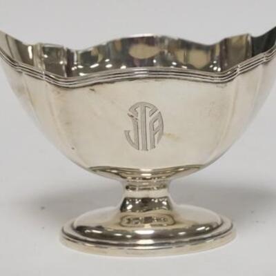 1080	GORHAM STERLING SILVER OVAL COMPOTE PLYMOUTH PATTERN.  6 1/4 IIN X 4 3/8 IN 4 1/2 IN H 7.73 TROY OUNCES 	150	250	70	PLEASE PAY...