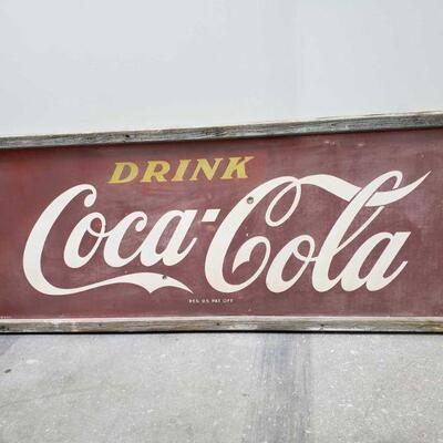 #624 â€¢ Coca-Cola Sign With Wooden Frame