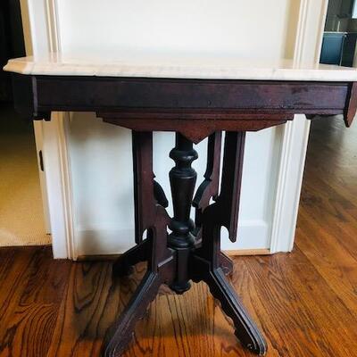 Marble top Victorian side table