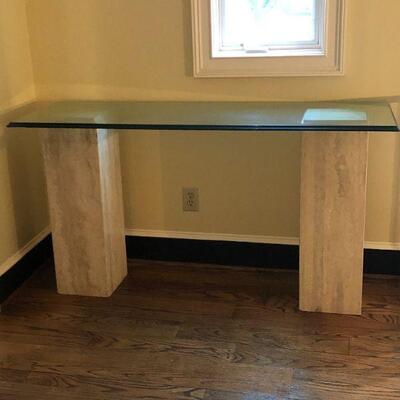 Marble and glass console