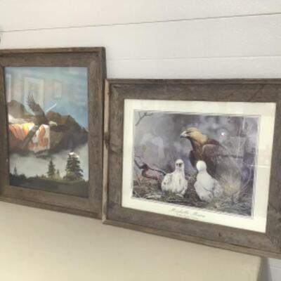Framed wildlife prints