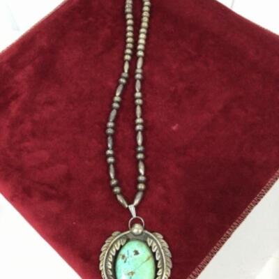 Silver and turquoise pendant 