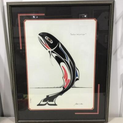Salmon framed print