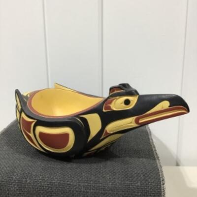 Carved eagle bowl