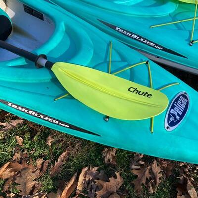 Trailblazer 100 kayaks (4 available) and chute paddles  (4 available)