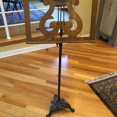 Antique wooden music stand