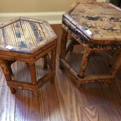 Bamboo nesting tables $15 & $10