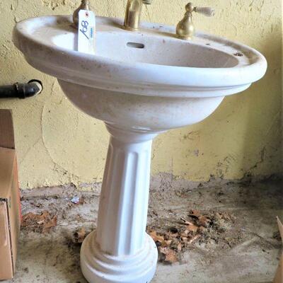 White Pedestal Sink