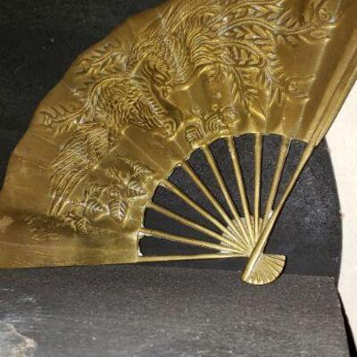 brass embossed fan purchased in Asia in 1960's