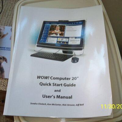 Paperwork for WOW 20 inch Computer for Seniors