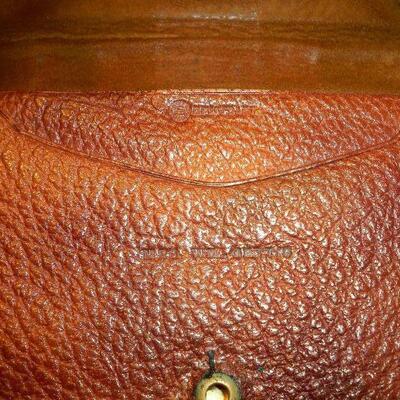 Stamped Label inside of Vintage Leather Clutch Purse