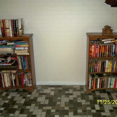 2 - Vintage Small Bookcases ; Books