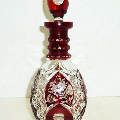 Bohemian ruby decanter