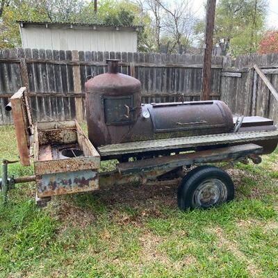 Bar B Que pit on trailer