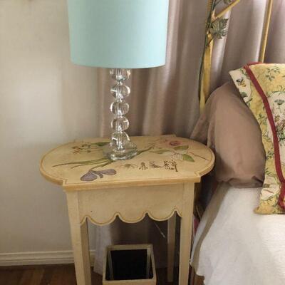 Floral side table.