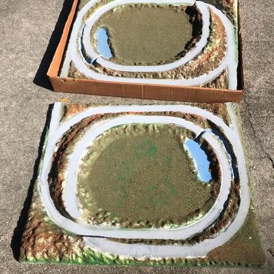 Landscape bases for N scale trains