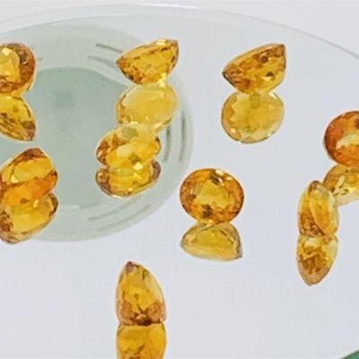 This lot contains eleven (11) loose oval faceted citrine. The citrine have a combined weight of approx. 63.85 cts/tw with measurements...