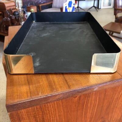 Vintage brass letter tray by Smokador