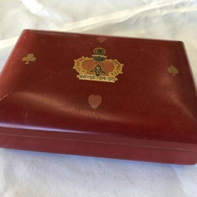 Japanese Lacquerware 2 deck playing card holder