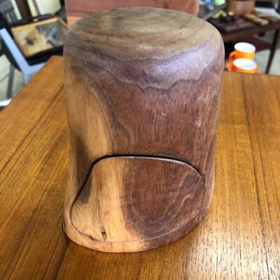 Vintage wood limb trinket box